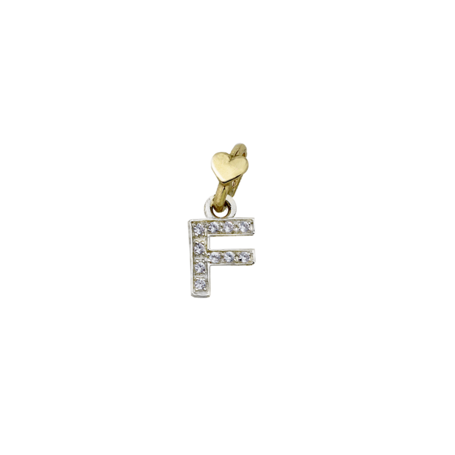 Lettere lz10k.g-f contromaglia oro giallo 9kt